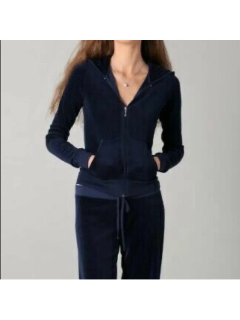 Juicy Couture Black Velour Track Pants